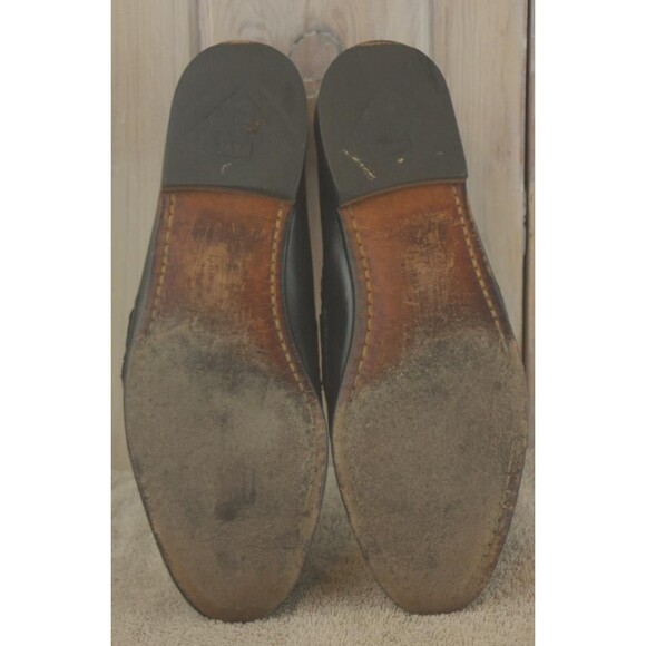 Allen Edmonds MAXFIELD 47711 Black Tassel Loafer w/ Braided Leather Size 9.5 B - Picture 5 of 6